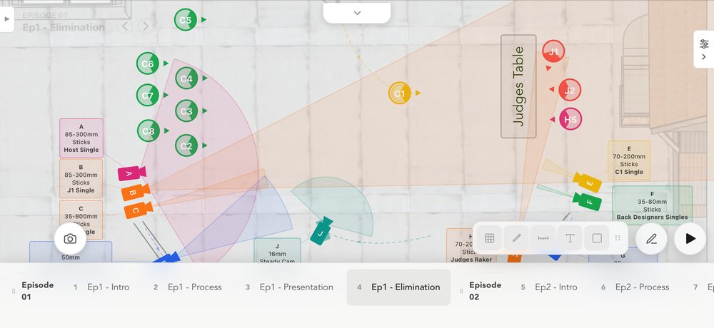 CamPlot on iPhone — the same project, live on a phone
